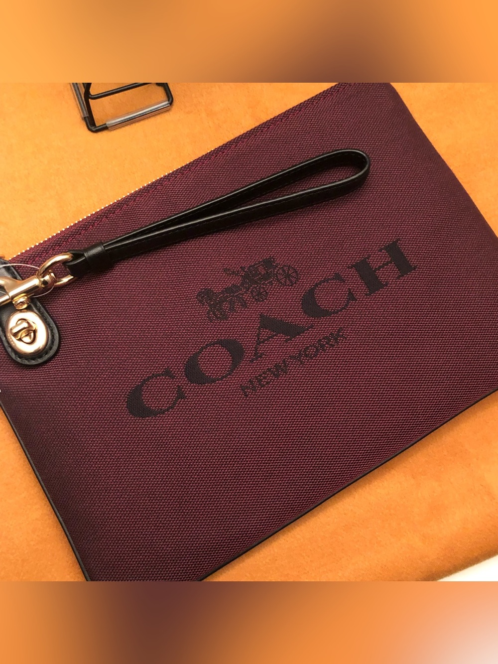 Coach large turnlock pouch 26/wristlet